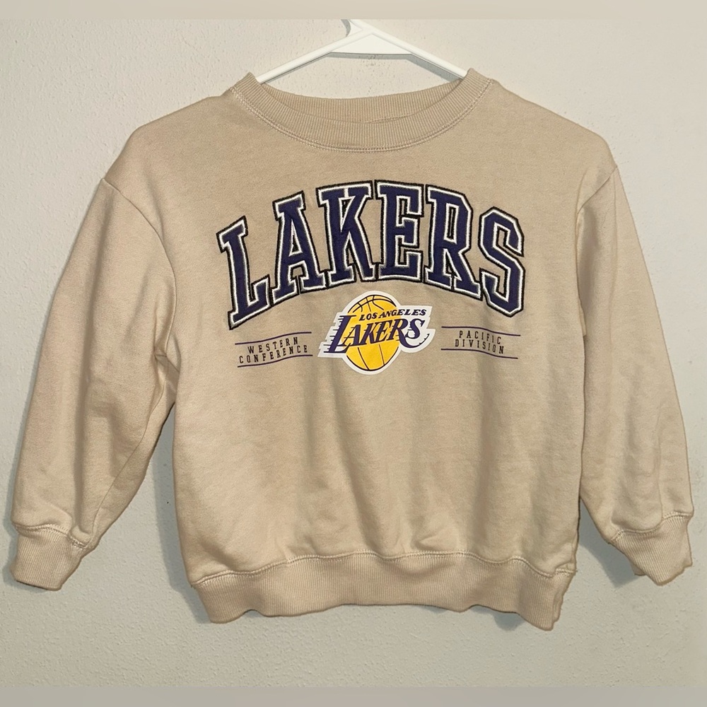 Kid’s Lakers Cream Sweater Crewneck